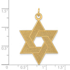 FJC Finejewelers 14 kt Yellow Gold Laser Designed Star of David Charm 41 x 27 mm