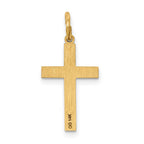 FJC Finejewelers 14 kt Yellow Gold Laser Designed Cross Charm 22 x 11 mm