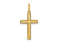 FJC Finejewelers 14 kt Yellow Gold Laser Designed Cross Charm 22 x 11 mm