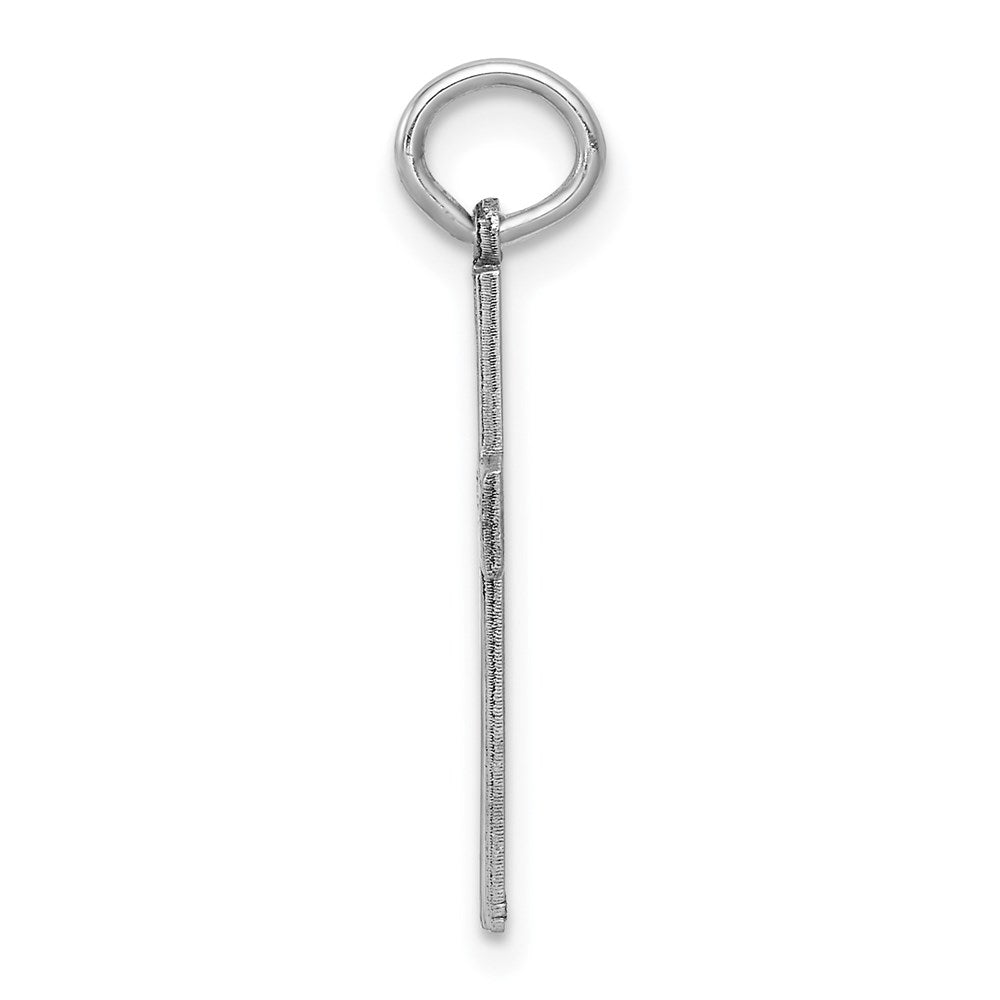 FJC Finejewelers 14 kt White Gold Laser Designed Cross Charm 22 mm x 11 mm