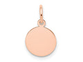 FJC Finejewelers 14 kt Rose Gold Personalized Plain .018 Gauge Circular Engraveable Disc Charm 16 mm x 10 mm