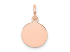 FJC Finejewelers 14 kt Rose Gold Personalized Plain .018 Gauge Circular Engraveable Disc Charm 16 mm x 10 mm