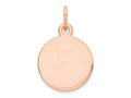 FJC Finejewelers 14 kt Rose Gold Personalized Plain .009 Gauge Circular Engraveable Disc Charm 19 mm x 12 mm