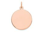 FJC Finejewelers 14 kt Rose Gold Personalized Plain .009 Gauge Circular Engraveable Disc Charm 25 mm x 18 mm