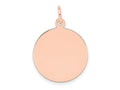 FJC Finejewelers 14 kt Rose Gold Personalized Plain .018 Gauge Circular Engraveable Disc Charm 25 mm x 18 mm
