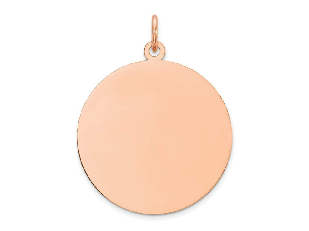 FJC Finejewelers 14 kt Rose Gold Personalized Plain .011 Gauge Circular Engravable Disc Charm 23