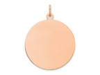 FJC Finejewelers 14 kt Rose Gold Personalized Plain .013 Gauge Circular Engravable Disc Charm 23