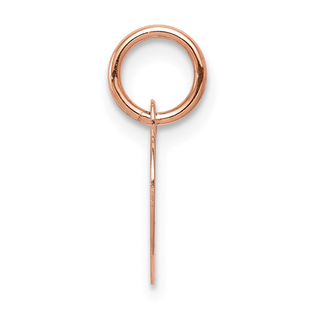 FJC Finejewelers 14 kt Rose Gold Plain .018 Gauge Engraveable Heart Disc Charm 14 mm x 9 mm