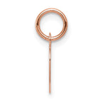 FJC Finejewelers 14 kt Rose Gold Plain .018 Gauge Engraveable Heart Disc Charm 14 mm x 9 mm
