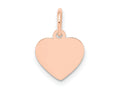 FJC Finejewelers 14 kt Rose Gold Plain .018 Gauge Engraveable Heart Disc Charm 14 mm x 9 mm