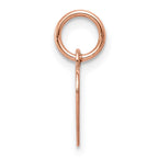 FJC Finejewelers 14 kt Rose Gold Plain .018 Gauge Engraveable Heart Disc Charm 16 mm x 10 mm