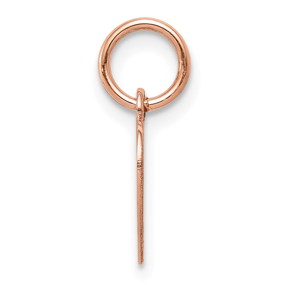 FJC Finejewelers 14 kt Rose Gold Plain .018 Gauge Engraveable Heart Disc Charm 16 mm x 10 mm