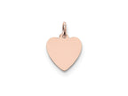 FJC Finejewelers 14 kt Rose Gold Plain .011 Gauge Engraveable Heart Disc Charm 18 mm x 14 mm