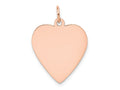 FJC Finejewelers 14 kt Rose Gold Plain .018 Gauge Engraveable Heart Disc Charm 27 mm x 21 mm