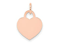 FJC Finejewelers 14 kt Rose Gold Small Engraveable Heart Charm 19 mm x 12 mm