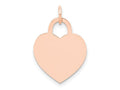 FJC Finejewelers 14 kt Rose Gold Medium Engraveable Heart Charm 22 mm x 15 mm