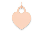 FJC Finejewelers 14 kt Rose Gold Medium Engraveable Heart Charm 22 mm x 15 mm