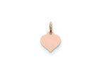 FJC Finejewelers 14 kt Rose Gold Polished Small Heart Disc Charm 14 x 10mm