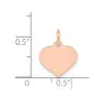 FJC Finejewelers 14 kt Rose Gold Heart Disc Charm 17 mm x 12 mm