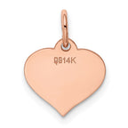 FJC Finejewelers 14 kt Rose Gold Heart Disc Charm 17 mm x 12 mm