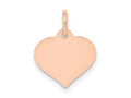 FJC Finejewelers 14 kt Rose Gold Heart Disc Charm 17 mm x 12 mm