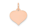 FJC Finejewelers 14 kt Rose Gold Heart Disc Charm 17 mm x 12 mm