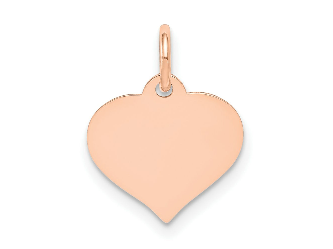 FJC Finejewelers 14 kt Rose Gold Heart Disc Charm 17 mm x 12 mm