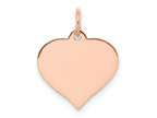 FJC Finejewelers 14 kt Rose Gold Heart Disc Charm 18 mm x 14 mm