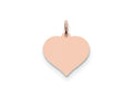 FJC Finejewelers 14 kt Rose Gold Heart Disc Charm 19 mm x 17 mm