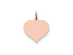 FJC Finejewelers 14 kt Rose Gold Heart Disc Charm 19 mm x 17 mm