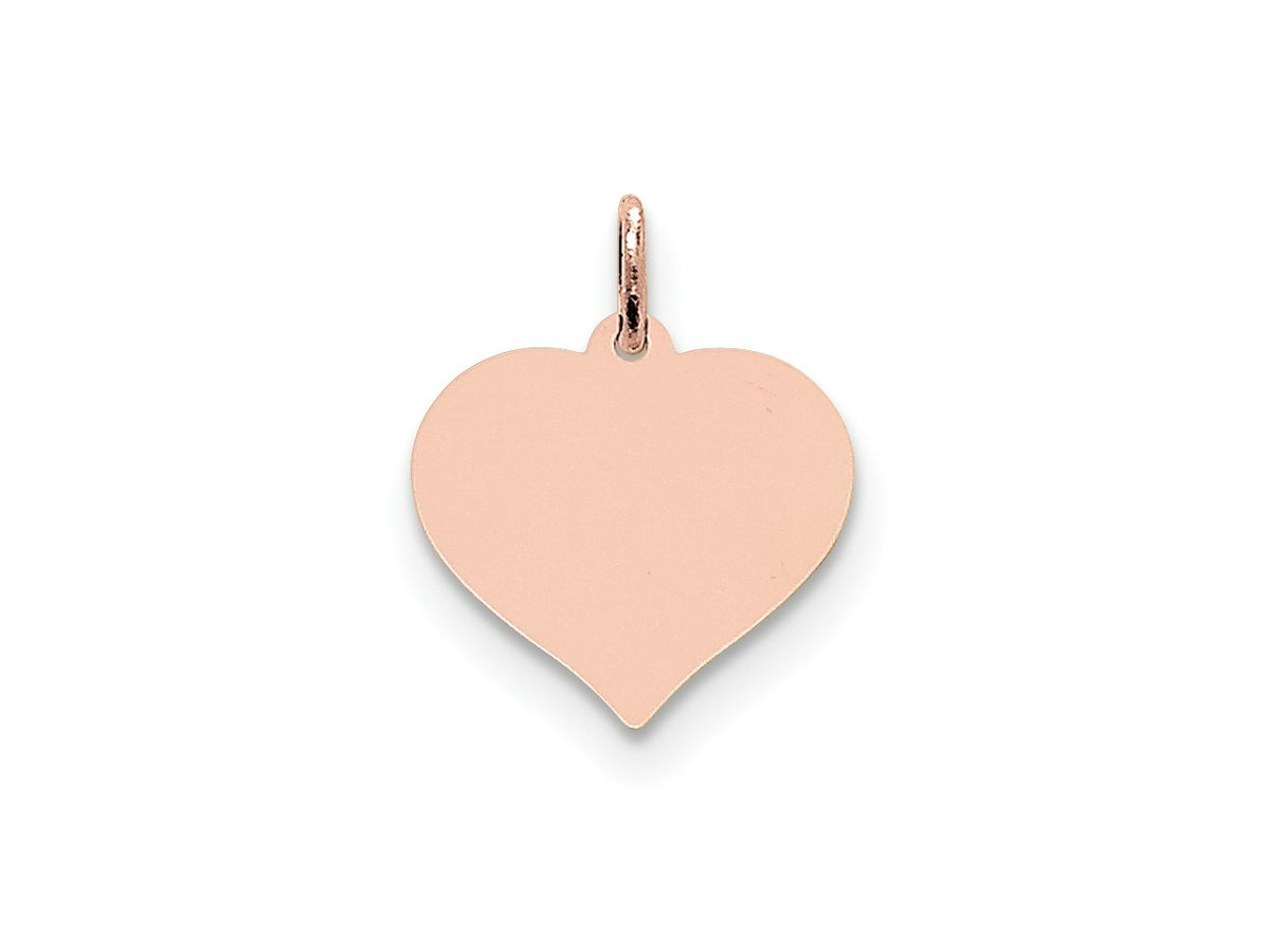 FJC Finejewelers 14 kt Rose Gold Heart Disc Charm 19 mm x 17 mm