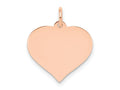 FJC Finejewelers 14 kt Rose Gold Heart Disc Charm 0.018 gauge 19 x 17mm