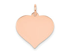 FJC Finejewelers 14 kt Rose Gold Heart Disc Charm 0.018 gauge 19 x 17mm