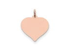FJC Finejewelers 14 kt Rose Gold Heart Disc Charm 22 mm x 18 mm