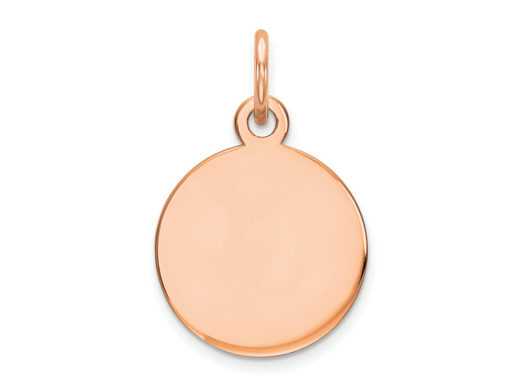 FJC Finejewelers 14 kt Rose Gold Personalized Round Disc Charm