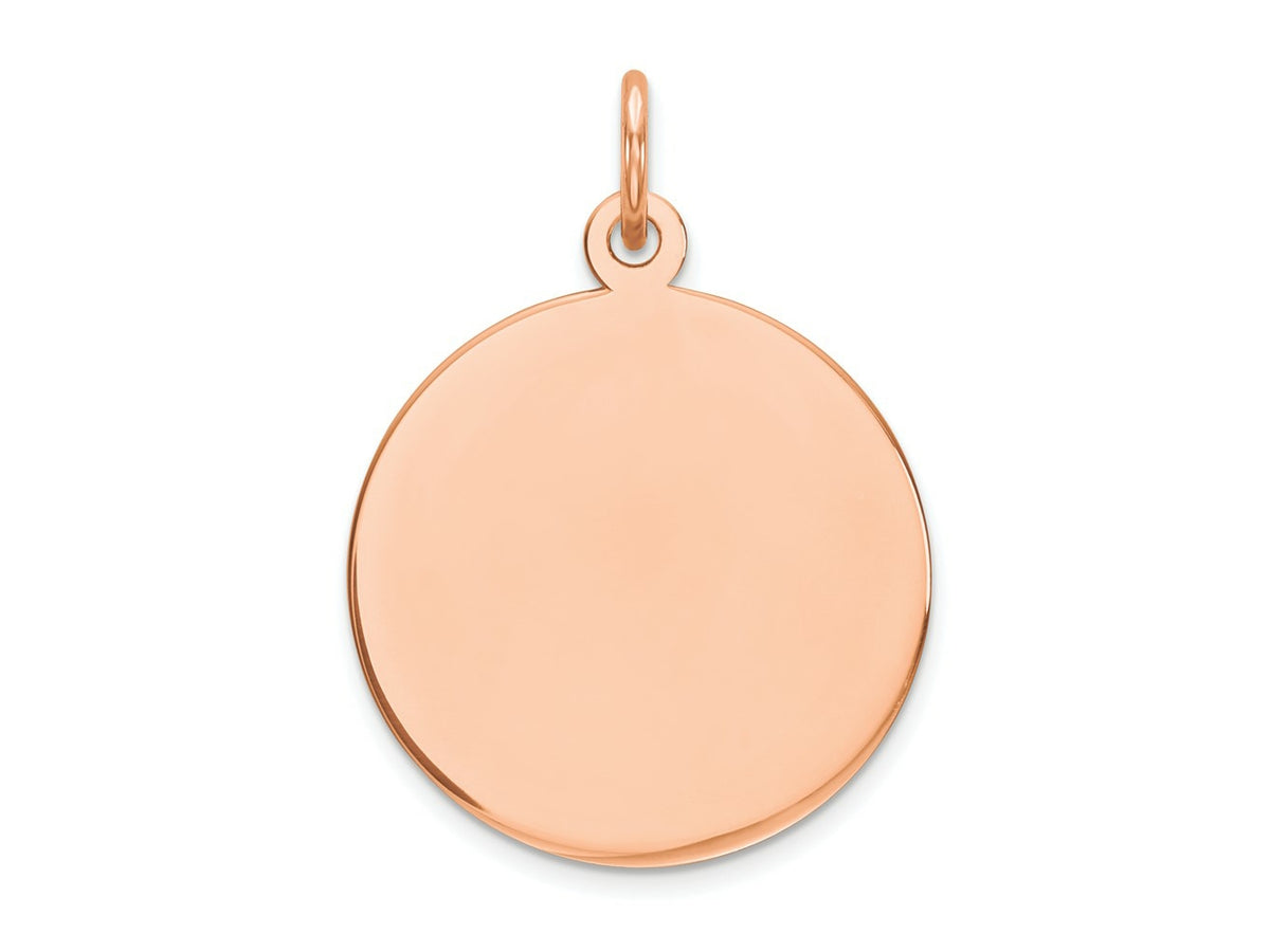FJC Finejewelers 14 kt Rose Gold Personalized Round Disc Charm 17