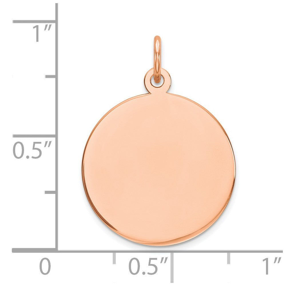 FJC Finejewelers 14 kt Rose Gold Round Disc Charm 17