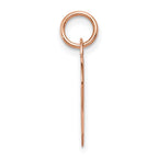 FJC Finejewelers 14 kt Rose Gold Plain .018 Gauge Engraveable Heart Disc Charm 21 mm x 19 mm