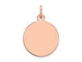 FJC Finejewelers 14 kt Rose Gold Plain .018 Gauge Circular Engravable Disc Charm 15