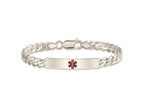 FJC Finejewelers 925 Sterling Silver Polished Curb Link Enameled Medical ID Bracelet 8.5 Inches x 6.5 mm