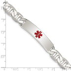 FJC Finejewelers 925 Sterling Silver Polished Anchor Link Enameled Medical ID Bracelet 8.5 Inches x 10 mm