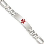 FJC Finejewelers 925 Sterling Silver Figaro Anchor Link Enameled Medical ID Bracelet 8.5 Inches x 11 mm