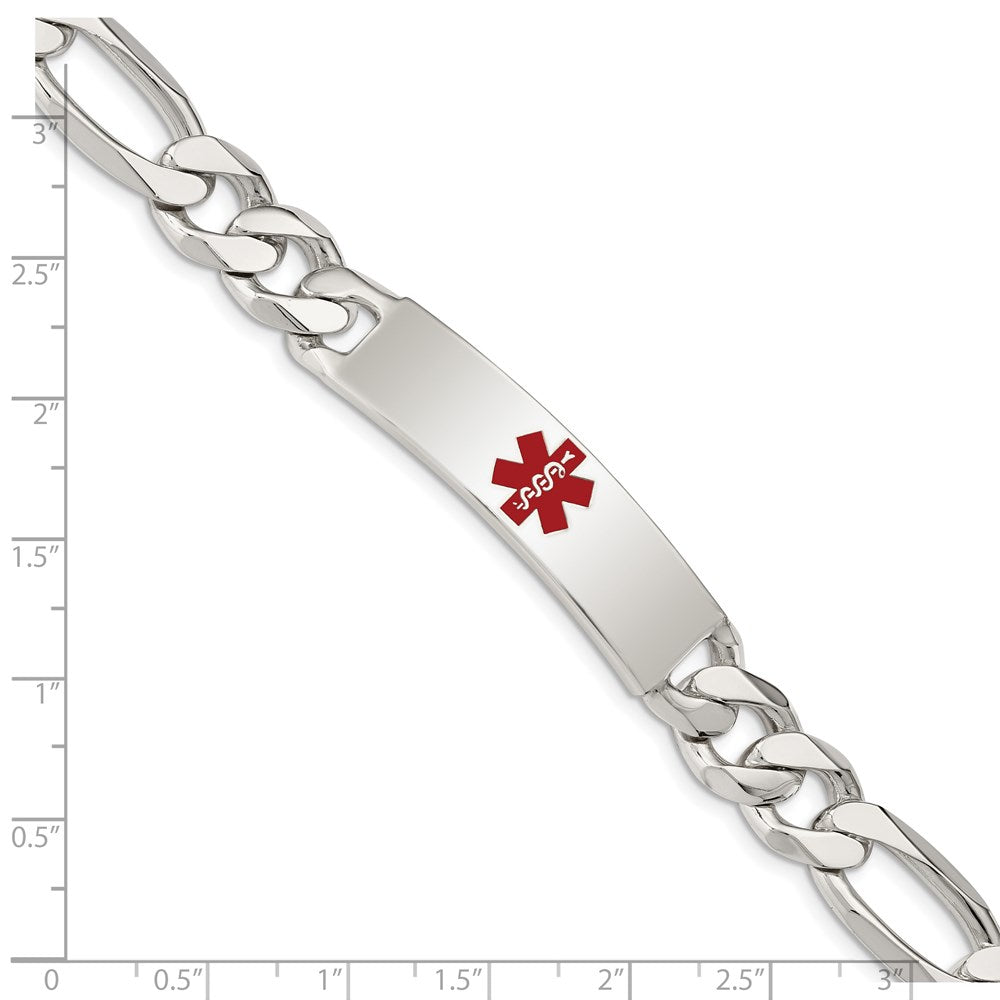FJC Finejewelers 925 Sterling Silver Figaro Anchor Link Enameled Medical ID Bracelet 8.5 Inches x 11 mm
