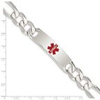 FJC Finejewelers 925 Sterling Silver Figaro Anchor Link Enameled Medical ID Bracelet 8.5 Inches x 13 mm
