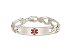 FJC Finejewelers 925 Sterling Silver Figaro Anchor Link Enameled Medical ID Bracelet 8.5 Inches x 13 mm