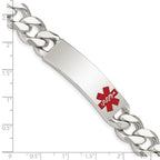 FJC Finejewelers 925 Sterling Silver Enameled Polished Medical Curb Link ID Bracelet 8.5 Inches x 13 mm