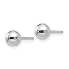 FJC Finejewelers 14 kt White Gold Polished Ball Post Earrings 5 mm x 5 mm