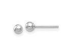 FJC Finejewelers 14 kt White Gold Polished Ball Post Earrings 3 mm x 3 mm