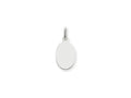 FJC Finejewelers 14 kt White Gold Personalized Plain .011 Gauge Oval Engravable Disc Charm 20 x 9 mm