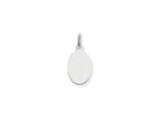 FJC Finejewelers 14 kt White Gold Personalized Plain .011 Gauge Oval Engravable Disc Charm 20 x 9 mm